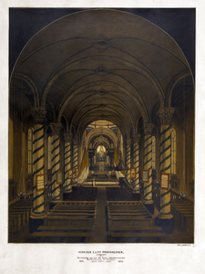 28734 Interieur van de St.-Dominicuskerk aan de Mariaplaats te Utrecht: doorkijk door het schip naar het koor.